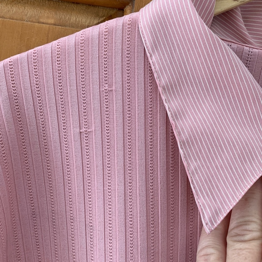 Pink Striped Button-Up Shirt 2X - Picture 8 of 9